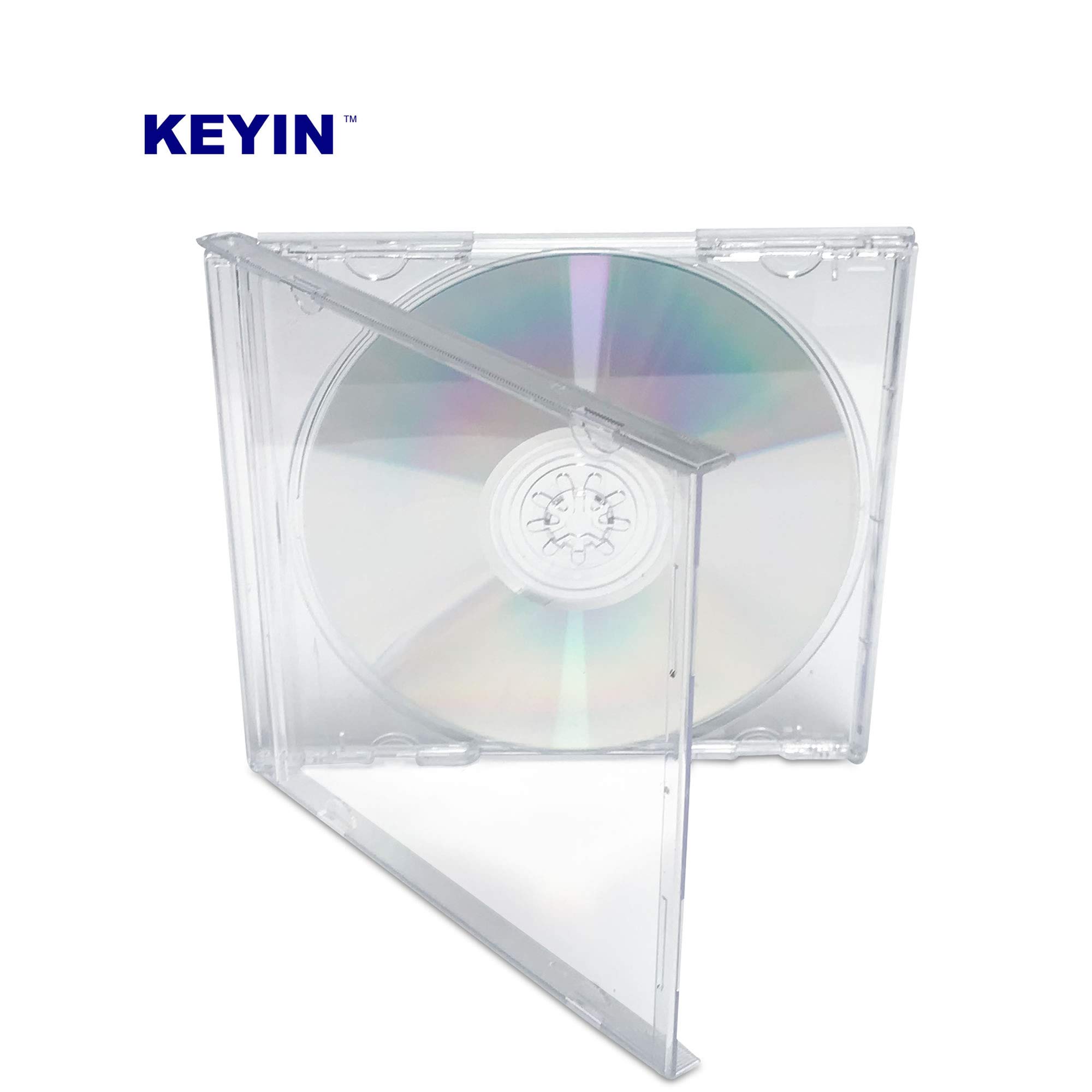 Amazon | KEYIN Standard Clear CD Jewel Case - Premium, 50 Pack